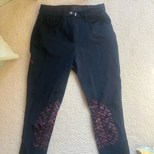 Navy Cavalleria Toscana breeches w/ red knee patch